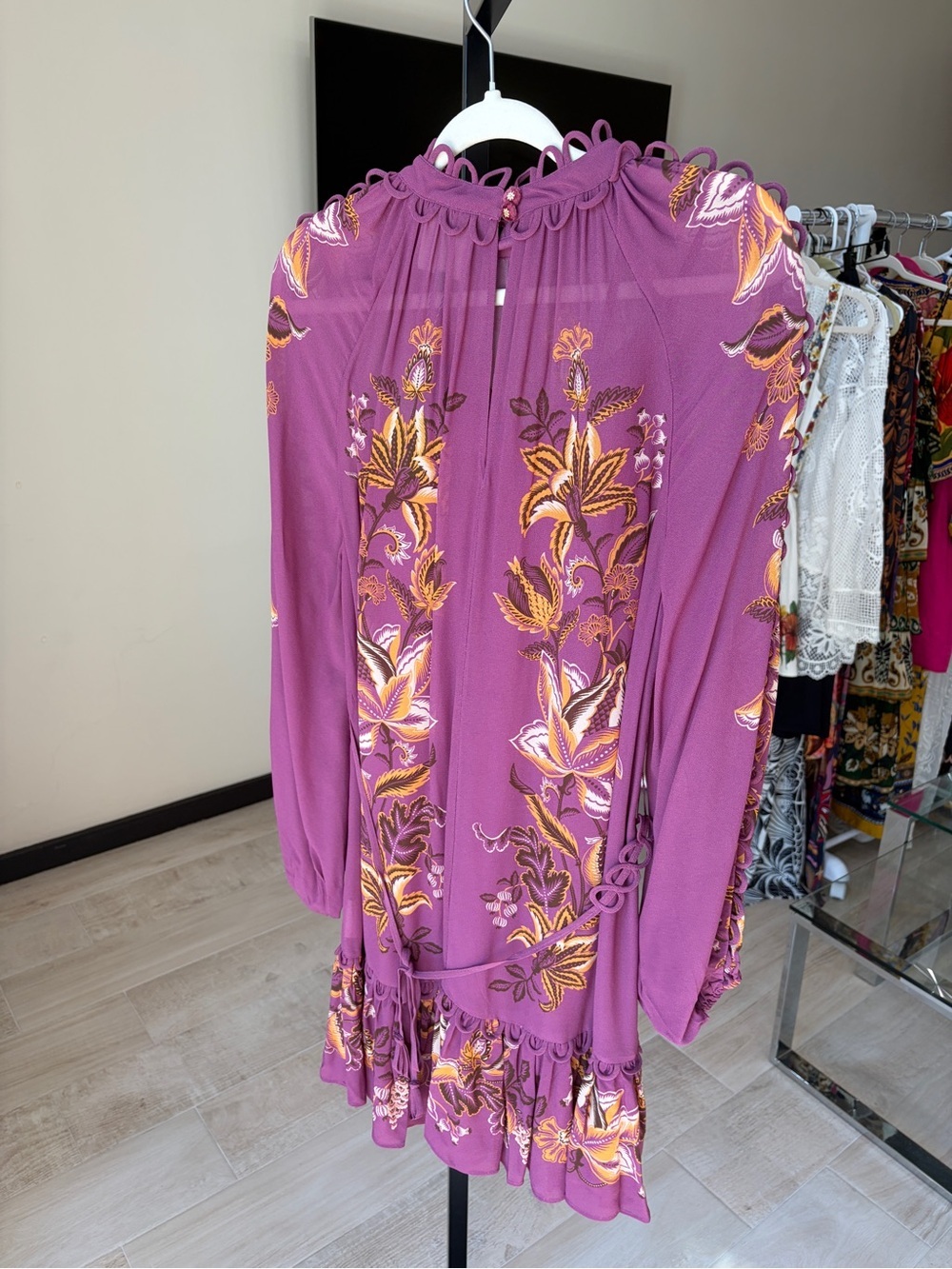 Farm Rio: Pink Delicate Chintz Ruffled Mini
Dress - Picture 5 of 11